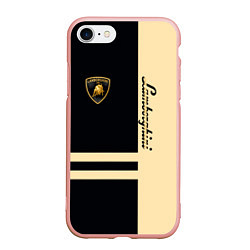 Чехол iPhone 7/8 матовый Lamborghini Sport, цвет: 3D-светло-розовый