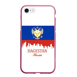 Чехол iPhone 7/8 матовый Dagestan: Russia, цвет: 3D-малиновый