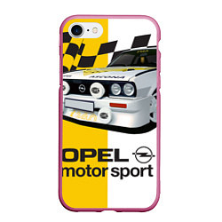Чехол iPhone 7/8 матовый Opel Motor Sport: Ascona B, цвет: 3D-малиновый