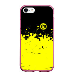 Чехол iPhone 7/8 матовый FC Borussia Sport, цвет: 3D-малиновый