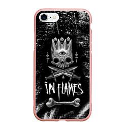 Чехол iPhone 7/8 матовый In Flames: Skeleton King, цвет: 3D-светло-розовый