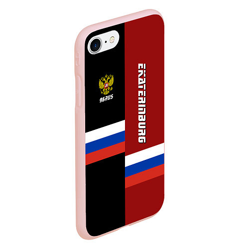 Чехол iPhone 7/8 матовый Ekaterinburg, Russia / 3D-Светло-розовый – фото 2