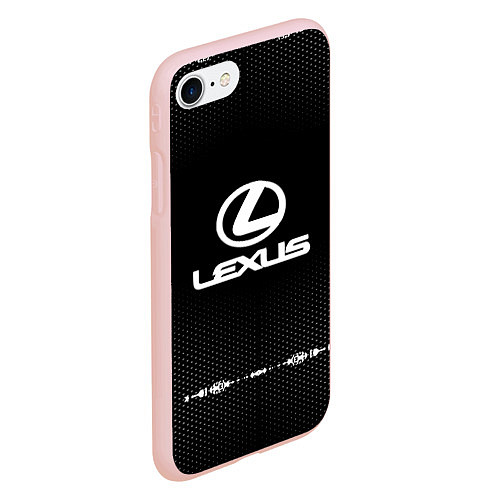 Чехол iPhone 7/8 матовый Lexus: Black Abstract / 3D-Светло-розовый – фото 2