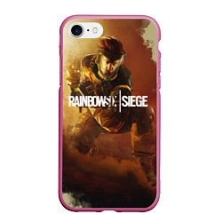 Чехол iPhone 7/8 матовый Rainbow Six Siege: Outbreak, цвет: 3D-малиновый