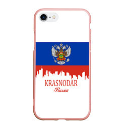 Чехол iPhone 7/8 матовый Krasnodar, Russia, цвет: 3D-светло-розовый