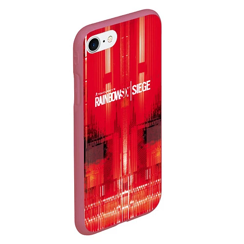 Чехол iPhone 7/8 матовый R6S: Red Back / 3D-Малиновый – фото 2