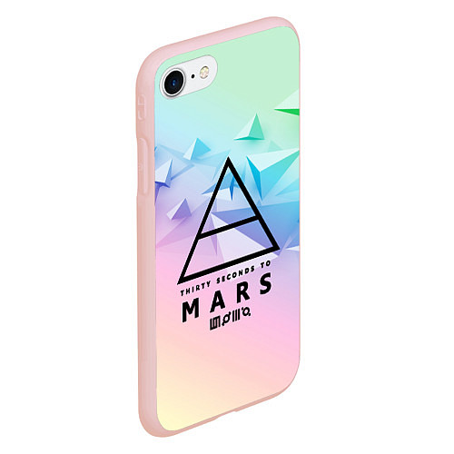 Чехол iPhone 7/8 матовый 30 Seconds to Mars / 3D-Светло-розовый – фото 2