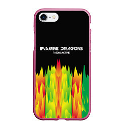 Чехол iPhone 7/8 матовый Imagine Dragons: Radioactive, цвет: 3D-малиновый
