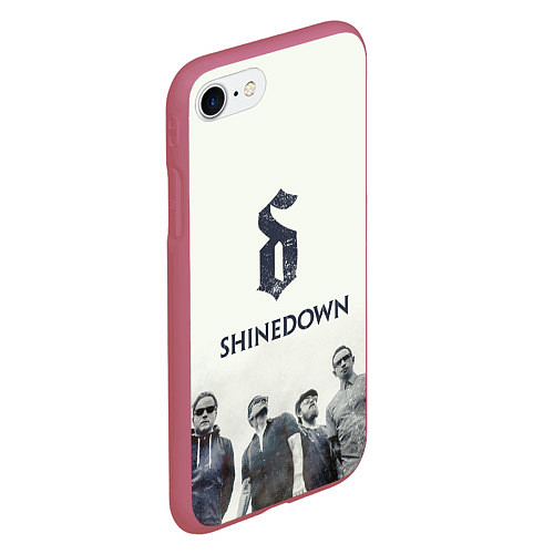 Чехол iPhone 7/8 матовый Shinedown Band / 3D-Малиновый – фото 2