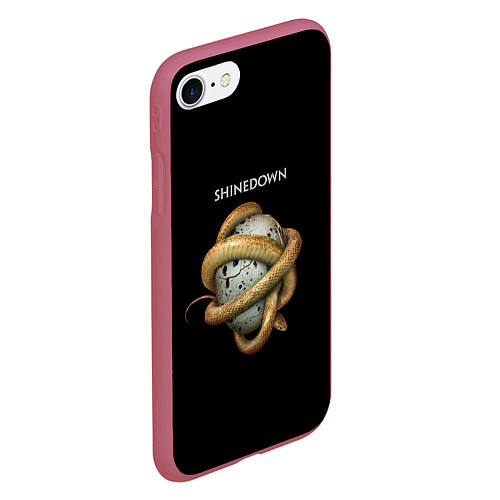 Чехол iPhone 7/8 матовый Shinedown: Threat To Survival / 3D-Малиновый – фото 2