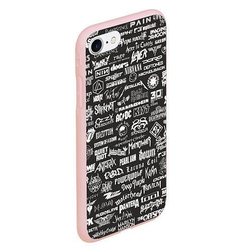 Чехол iPhone 7/8 матовый Rock Star / 3D-Светло-розовый – фото 2