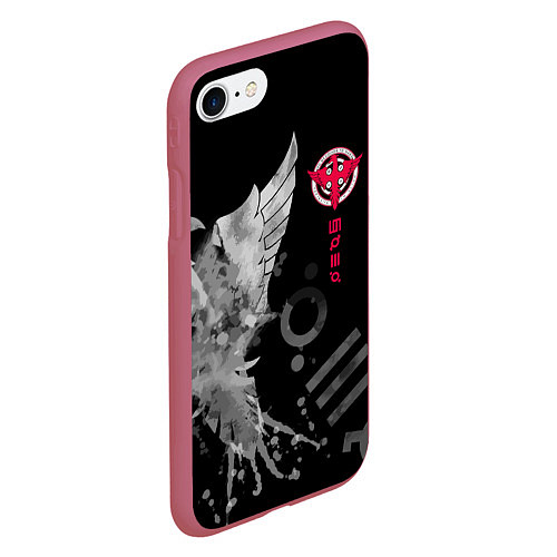 Чехол iPhone 7/8 матовый 30 STM: Grey Bird / 3D-Малиновый – фото 2