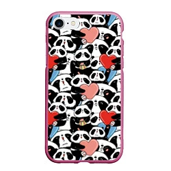 Чехол iPhone 7/8 матовый Funny Pandas