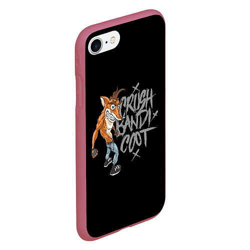 Чехол iPhone 7/8 матовый Crush Bandicoot / 3D-Малиновый – фото 2