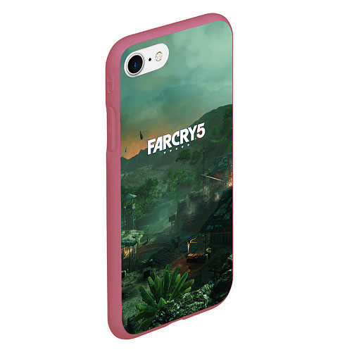 Чехол iPhone 7/8 матовый Far Cry 5: Vietnam / 3D-Малиновый – фото 2