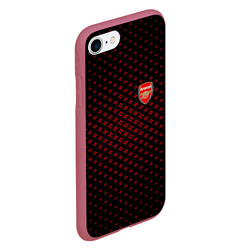 Чехол iPhone 7/8 матовый Arsenal: Sport Grid / 3D-Малиновый – фото 2