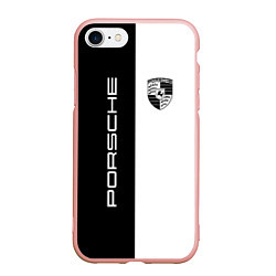 Чехол iPhone 7/8 матовый Porsche Design, цвет: 3D-светло-розовый