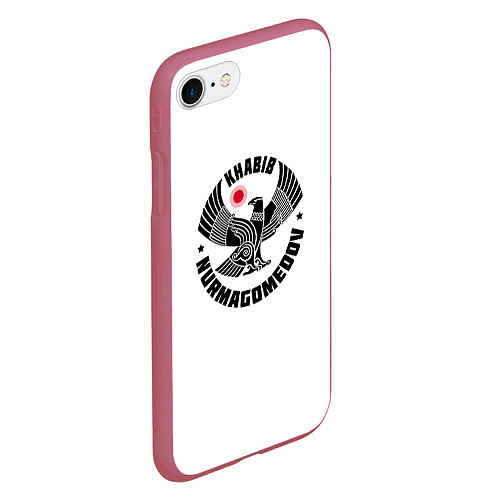 Чехол iPhone 7/8 матовый Khabib: Dagestan Bird / 3D-Малиновый – фото 2