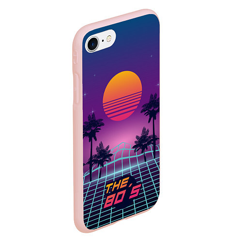 Чехол iPhone 7/8 матовый The 80s Beach / 3D-Светло-розовый – фото 2