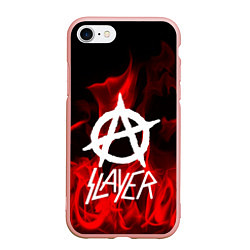 Чехол iPhone 7/8 матовый Slayer Flame, цвет: 3D-светло-розовый