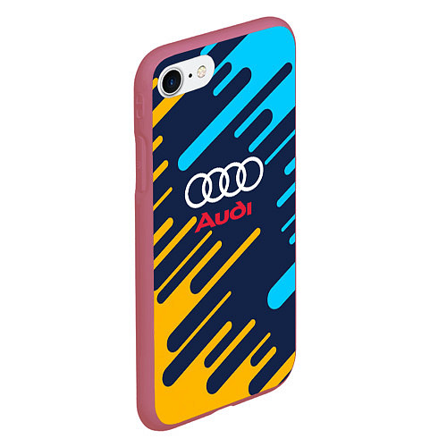 Чехол iPhone 7/8 матовый Audi: Colour Sport / 3D-Малиновый – фото 2