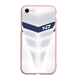 Чехол iPhone 7/8 матовый N7: White Armor, цвет: 3D-светло-розовый