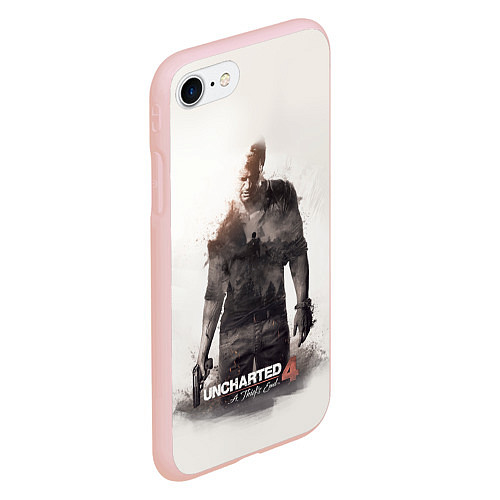 Чехол iPhone 7/8 матовый Uncharted 4: Nathan / 3D-Светло-розовый – фото 2