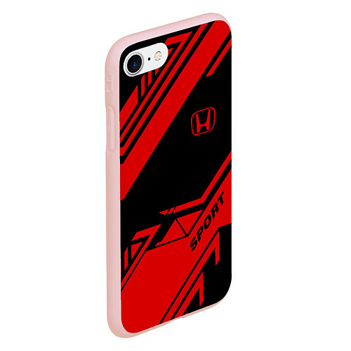 Чехол iPhone 7/8 матовый Honda: Techno Sport / 3D-Светло-розовый – фото 2