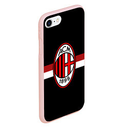 Чехол iPhone 7/8 матовый AC Milan 1899, цвет: 3D-светло-розовый — фото 2