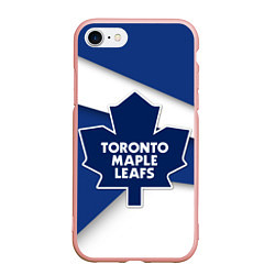 Чехол iPhone 7/8 матовый Toronto Maple Leafs, цвет: 3D-светло-розовый