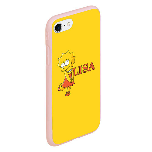 Чехол iPhone 7/8 матовый Lisa Simpson / 3D-Светло-розовый – фото 2