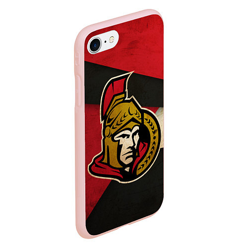 Чехол iPhone 7/8 матовый HC Ottawa Senators: Old Style / 3D-Светло-розовый – фото 2