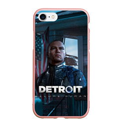 Чехол iPhone 7/8 матовый Detroit: Markus, цвет: 3D-светло-розовый