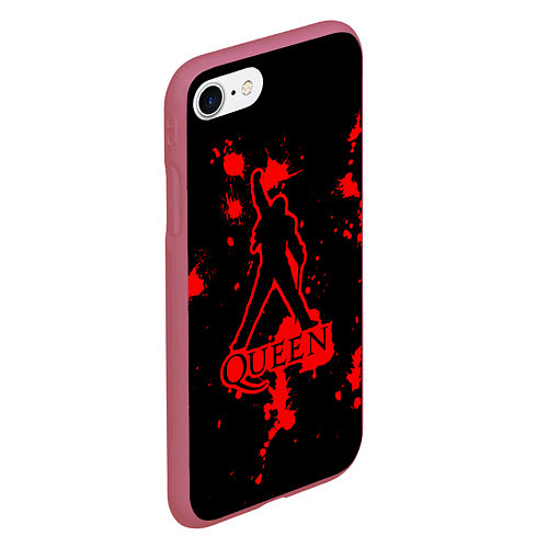 Чехол iPhone 7/8 матовый Queen: Blood Style / 3D-Малиновый – фото 2