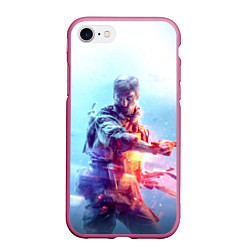 Чехол iPhone 7/8 матовый Battlefield 5, цвет: 3D-малиновый
