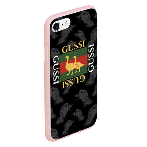 Чехол iPhone 7/8 матовый GUSSI Style / 3D-Светло-розовый – фото 2