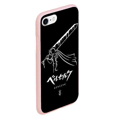 Чехол iPhone 7/8 матовый Berserk Khight / 3D-Светло-розовый – фото 2