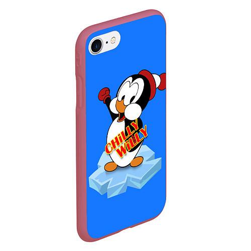 Чехол iPhone 7/8 матовый Chilly Willy / 3D-Малиновый – фото 2