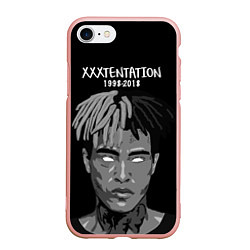 Чехол iPhone 7/8 матовый XXXTentacion: 1998-2018, цвет: 3D-светло-розовый