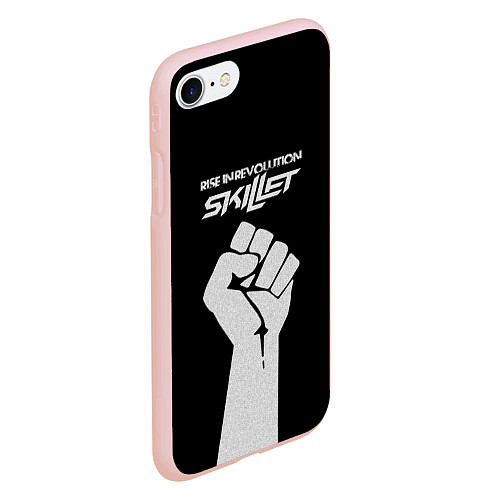 Чехол iPhone 7/8 матовый Skillet: Rise in revolution / 3D-Светло-розовый – фото 2