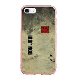 Чехол iPhone 7/8 матовый Bon Jovi, цвет: 3D-светло-розовый