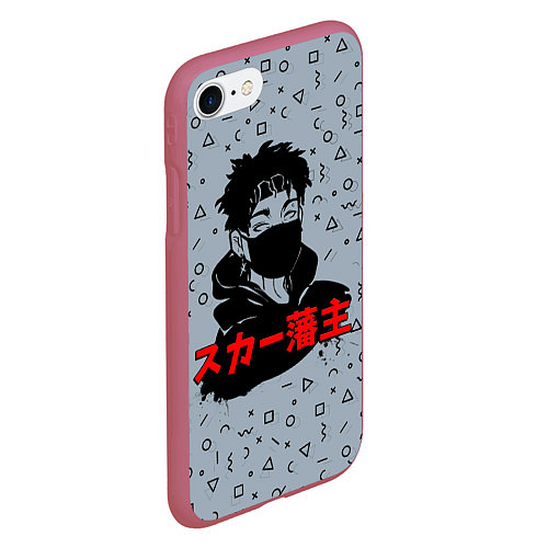 Чехол iPhone 7/8 матовый Scarlxrd: Japan Style / 3D-Малиновый – фото 2