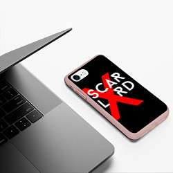 Чехол iPhone 7/8 матовый Scarlxrd Logo, цвет: 3D-светло-розовый — фото 2