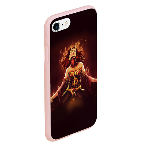 Чехол iPhone 7/8 матовый Lina: Hell Flame / 3D-Светло-розовый – фото 2