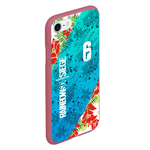 Чехол iPhone 7/8 матовый Rainbow Six: Sunsplash Pack / 3D-Малиновый – фото 2