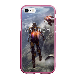 Чехол iPhone 7/8 матовый ANTHEM, цвет: 3D-малиновый