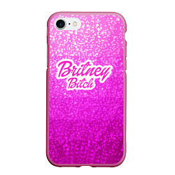 Чехол iPhone 7/8 матовый Britney Bitch, цвет: 3D-малиновый