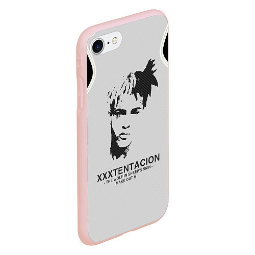 Чехол iPhone 7/8 матовый XXXTentacion RIP / 3D-Светло-розовый – фото 2