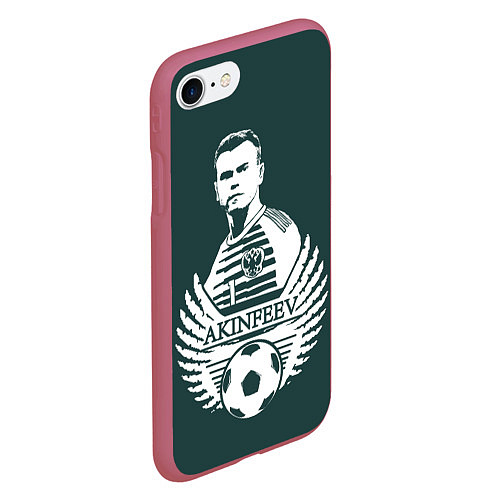 Чехол iPhone 7/8 матовый Akinfeev Style / 3D-Малиновый – фото 2