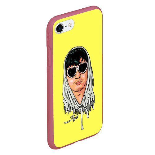 Чехол iPhone 7/8 матовый Joji Love / 3D-Малиновый – фото 2